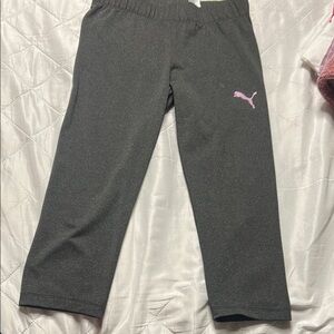 Puma Gray and Pink Joggers Athletic Casual Wear